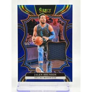 2024-25 Panini Select Jalen Brunson Blue Game Used Patch 74/75 Dallas Mavericks